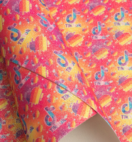 Кожзам с блестками (А4), TikTok и Likee, 1 шт.