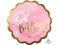 Шар (22"/55см) ДЖАМБО, Oh Baby девочка, 1 шт.