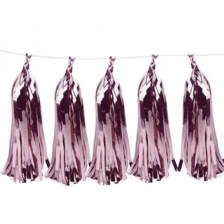 Гирлянда фольгированная "Тассел", Сиреневый, 10 листов.