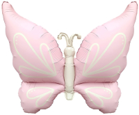 Шар (37''/94см) Фигура, Нежная бабочка, Розовый, Сатин, 1 шт.