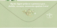 Конверт для денег (16,8*8,2см), С Днем свадьбы!, 1 шт.