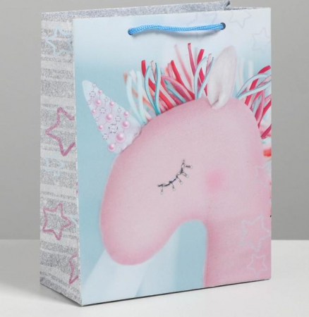 Пакет подарочный (18*23*8см), Зефирный единорожка, 1 шт.