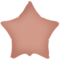 Шар (18"/45см) Звезда, Винтажный розовый, сатин, 1 шт.