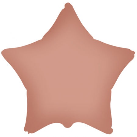 Шар (18"/45см) Звезда, Винтажный розовый, сатин, 1 шт.