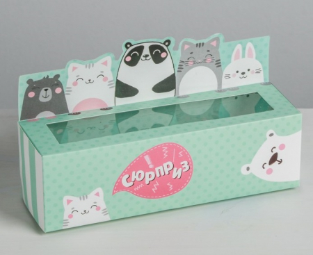 Коробочка для макарун (18х5,5х5,5см), Сюрприз, 1 шт.