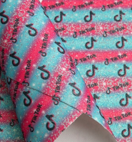 Кожзам с блестками (А4), TikTok, 1 шт.