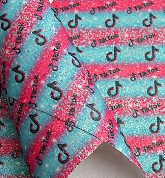 Кожзам с блестками (А4), TikTok, 1 шт.