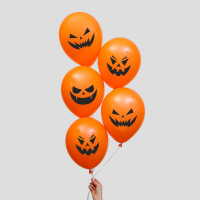 Шар (12"/30см) Страшные тыквы, пастель, 15 шт.