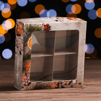 Коробка для конфет (12,6*12,6*3,5см), Пряный, 1 шт.
