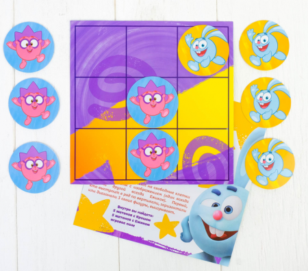 Игра настольная СМЕШАРИКИ "Кто победит: Крош или Ёжик?", 1 шт.