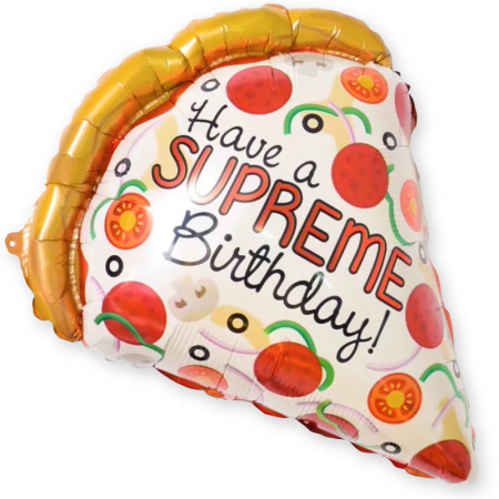 Шар (16''/41 см) Мини-фигура, Кусочек пиццы, Лучший ДР, 1 шт.