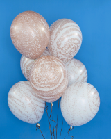 Шар (12''/30 см) Морозное граффити, Розовое золото (005), агат, 25 шт.