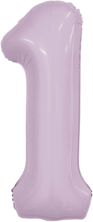 Шар (40''/102см) Цифра, 1 Slim, Орхидея, 1 шт. в упак.