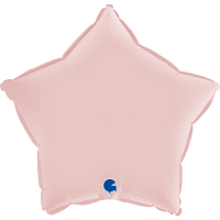 Шар (18''/46см) Звезда, Розовый, Сатин, 1 шт.