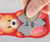 Валентинка со скретч слоем (10*10 см), «Хочу сказать», мишка, 1 шт.