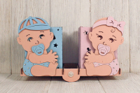 Набор коробок для денег на весах, Малыши, 2 шт.