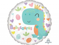 Шар (18"/46см) Круг, Динозаврик Малыш, 1 шт.