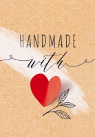 Открытка-поздравление (5,3*7,7 см), "Hand made", 1 шт.