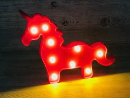 Светильник " Единорог " (23*31*4см), малиновый, 1 шт.