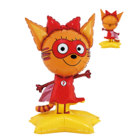Шар 3D (40''/102см) Фигура на подставке, Три Кота, Карамелька, 1 шт. в уп.