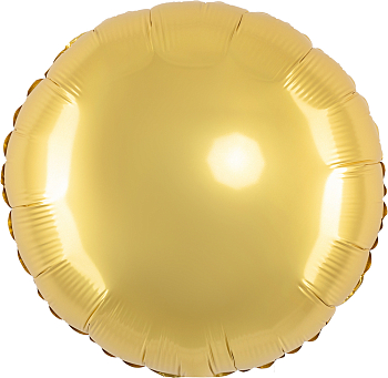 Шар (18''/46см) Круг, Лимонный, Сатин, 1 шт.