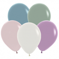 Шар (12"/30см) Ассорти ретро (100), Пастель, 50 шт.