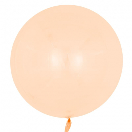 Шар (18''/46 см) Сфера 3D, Deco Bubble, Оранжевый, Кристалл, 10 шт.