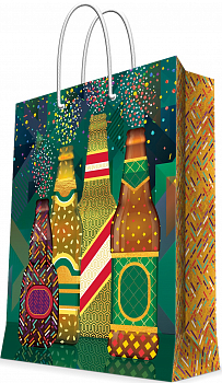 Пакет подарочный (32*26*13см), Напитки, 1 шт.