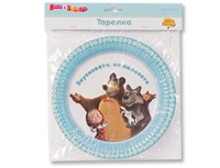 Тарелки бумажные (17см), Маша и Медведь Ромашки, 6 шт.