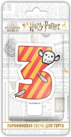Свеча Цифра, 3 Гарри Поттер, Чиби, 7 см, 1 шт.