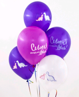 Шар (12''/30см) Сегодня твой день! (влюбленные динозавры), Ассорти (801/809/810), 2 ст, 50 шт. 