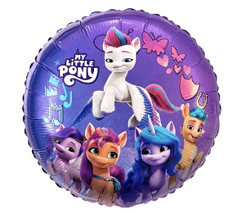 Шар (18''/46см) Круг, My Little Pony, Веселые Лошадки, 1 шт.