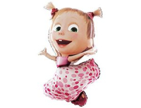 Шар (41"/104 см) Фигура, Маша с хвостиками, 1 шт.