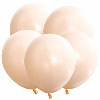 Шар (18"/45см) Персиковый, Макаронс, Пастель, 25 шт.