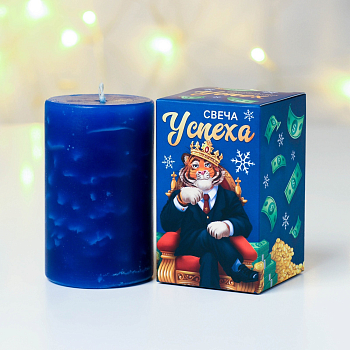 Свеча (6,2*10,2*6,2см), Успеха, 1 шт.
