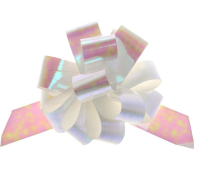 Бант-шар (3см), Белый, перламутр, 5 шт.