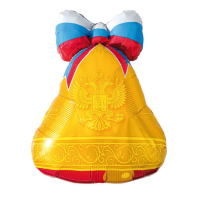 101 Шар (29"/73см) Фигура, Колокольчик Триколор, в упаковке, 1 шт.