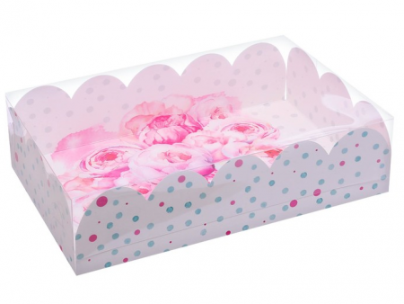 Коробка подарочная с PVC крышкой (20*30*8см), Счастье ждет тебя, 1 шт.