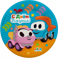 Тарелки бумажные (7''/18см), Грузовичок Лёва, 6 шт.