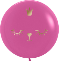 Шар (30''/76см) Котенок Принцесса, Фуше (012), пастель, 2 ст, 1 шт.