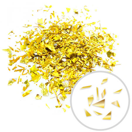 Конфетти дробленые, золотые, 250 гр.