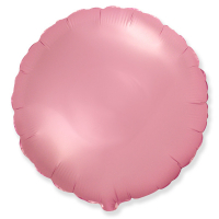 Шар (18''/46 см) Круг, Сатин розовый, 1 шт. (уценка, смотреть описание)