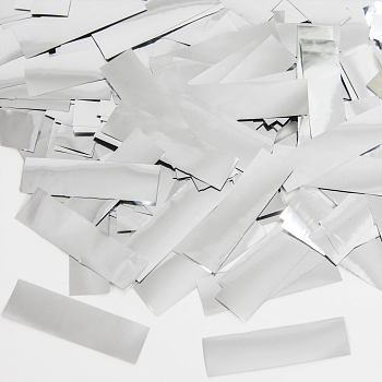 Конфетти фольга (3,5см) Прямоугольники, Серебро, Металлик, 50 г. Конфетти фольга (3,5см) Прямоугольники, Серебро, Металлик, 50 г.