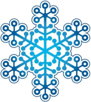 Наклейка "Снежинка, №6М", 10 шт.