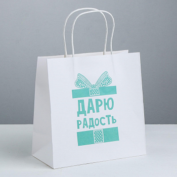 Пакет подарочный (22*22*11см), Дарю радость, 1 шт.