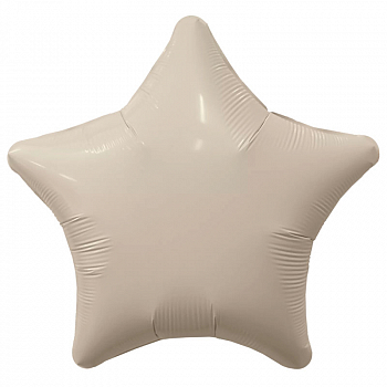 Шар (19"/48см) Звезда, Мистик крем, 1 шт.
