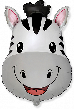 Шар (27''/69см) Фигура, Голова, Милая Зебра, 1 шт. Шар (27''/69см) Фигура, Голова, Милая Зебра, 1 шт.
