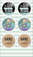 Наклейки (9,1*15,5 см) "Hand made", 1 шт.