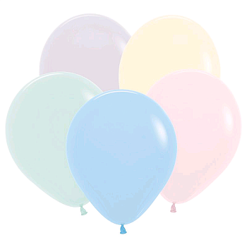 Шар (5"/13см) Ассорти, Макаронс, Пастель, 100 шт.