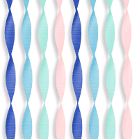 Набор креповых лент для декора (5см*2,3м), "Стримеры", Ассорти макаронс, 6 шт.